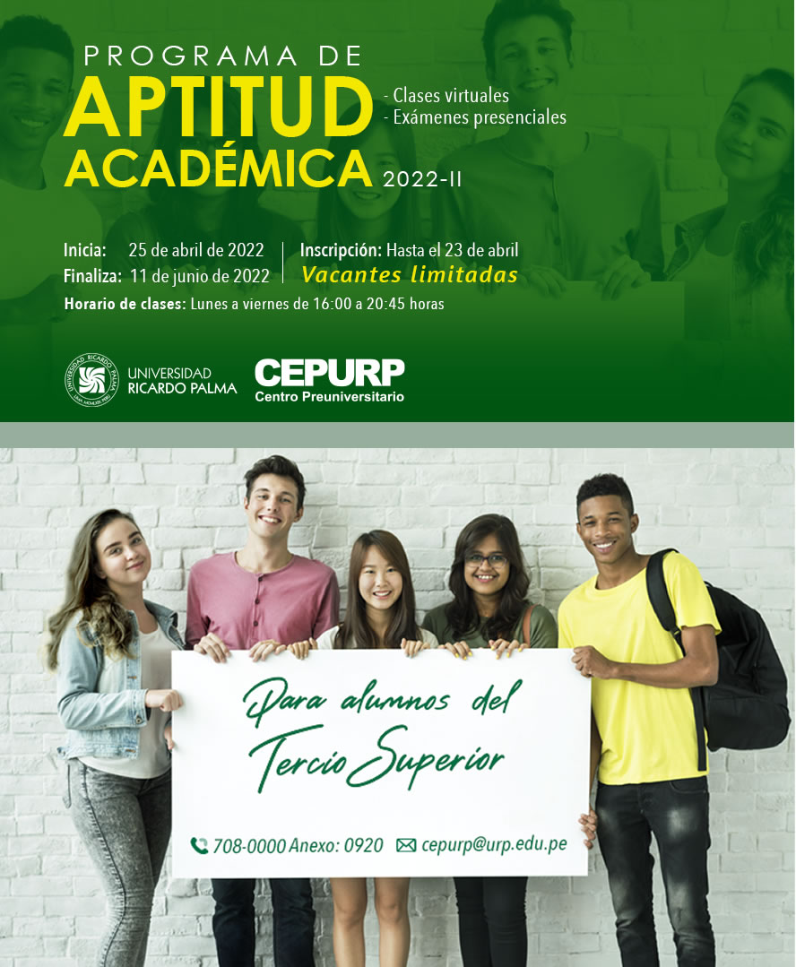 Cepurp Programa De Aptitud AcadÉmica Abril Junio 2022 Ii Oficina De Admisión Universidad 5798