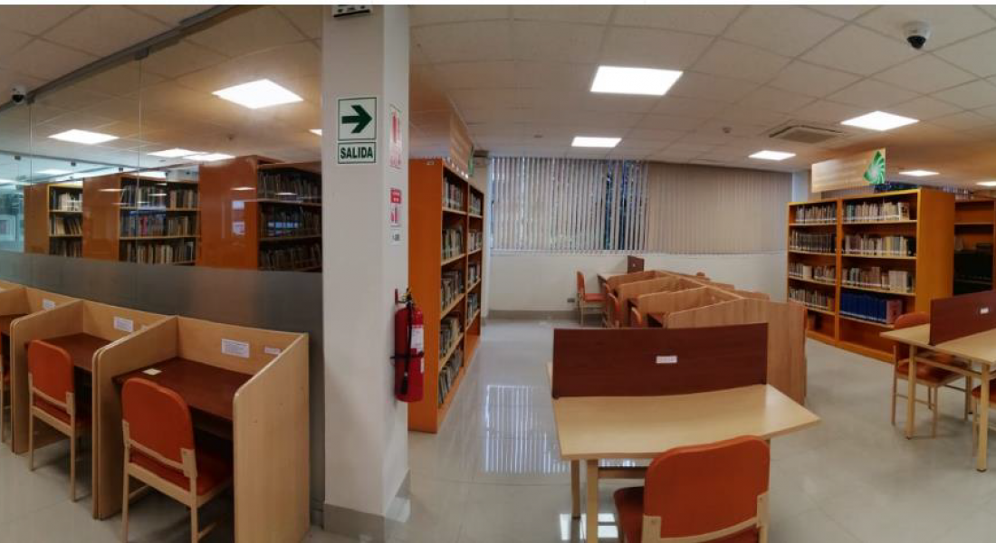 Luminarias LED en Biblioteca Central, Campus Universidad Ricardo Palma
