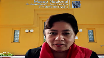 Dra. Rosa Martinez Navarro, representante del Museo Nacional de Arqueologia, Antropologia e Historia del Peru, explico, sobre la visita virtual Educativa de Pueblo Libre.