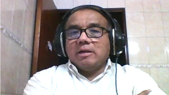 Lic. Ernesto Romero, Historiador explico sobre la Historia de los Heroes del Peru en la Visita Virtual Educativa al Museo de Pueblo Libre.