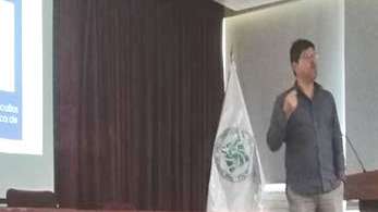 Ing. Bruno Rivadeneyra, tuvo a su cargo la conferencia: “Impresion 3D en el sector dental: Una apuesta por la calidad y la innovacion”, evento realizado en el  Auditorio Ollantaytambo, evento realizado en el I Simposio Internacional - Impresion 3D en Salud y Bioimpresion.