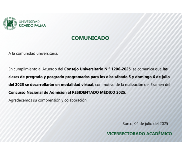 AVISO A LA COMUNIDAD UNIVERSITARIA