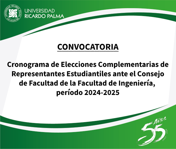 CONVOCATORIA - CRONOGRAMA DE ELECCIONES