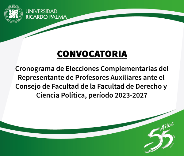 Cronograma de Elecciones Complementarias del Representante de Profesores