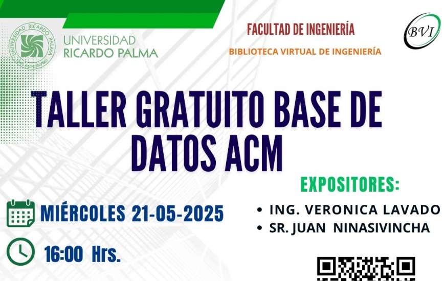 Taller gratuito de Base de Datos ACM